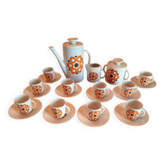 Porcelain coffee service from Couleuvre 70's