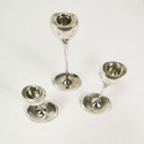 Modernist "tulip" candlesticks, Kronen Denmark, 1970s