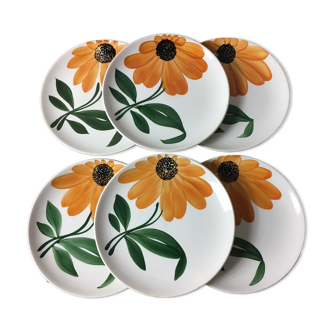 6 dessert plates manufacture of Gien