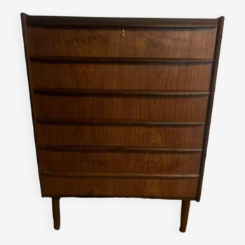 Danish mid- century teak chest of drawers 1960s