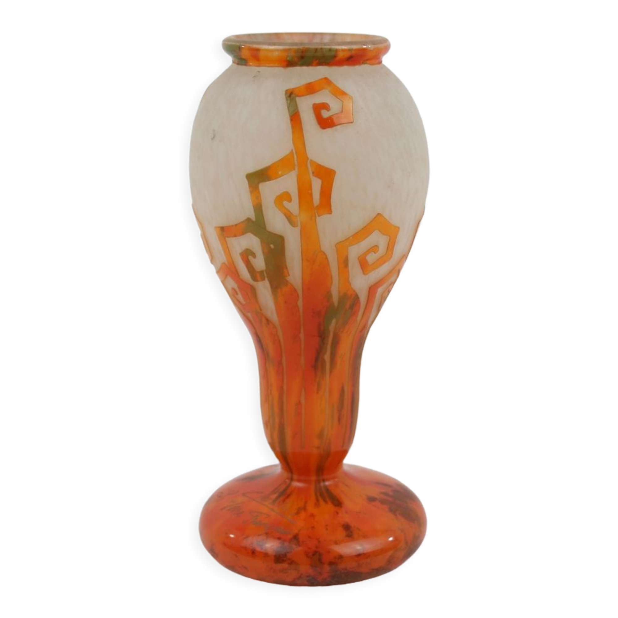 Charder Vase - French Glass (Schneider) Fougères model