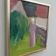 1977 Mid-Century Modern "Pensive Walk" Swedish Figurative Oil Painting, Framed