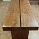 Brutalist console made of solid wood