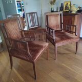 2 Art Deco chairs and 2 armchairs, 1930.