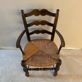 Provencal straw armchair