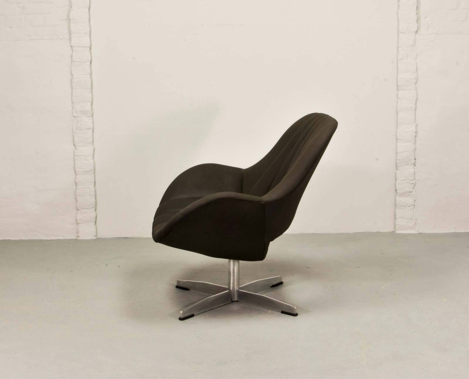 Rohé Chocolate Brown Leatherette Vintage Design Lounge Chair, 1960s