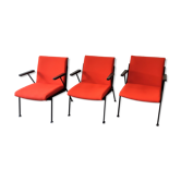 Chaise longue 'Oase' rouge avec accoudoirs de Wim Rietveld pour Ahrend de Cirkel, 3 disponibles