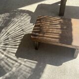Rattan suspension or shade in the shape of a braided undulating circular tray d:80