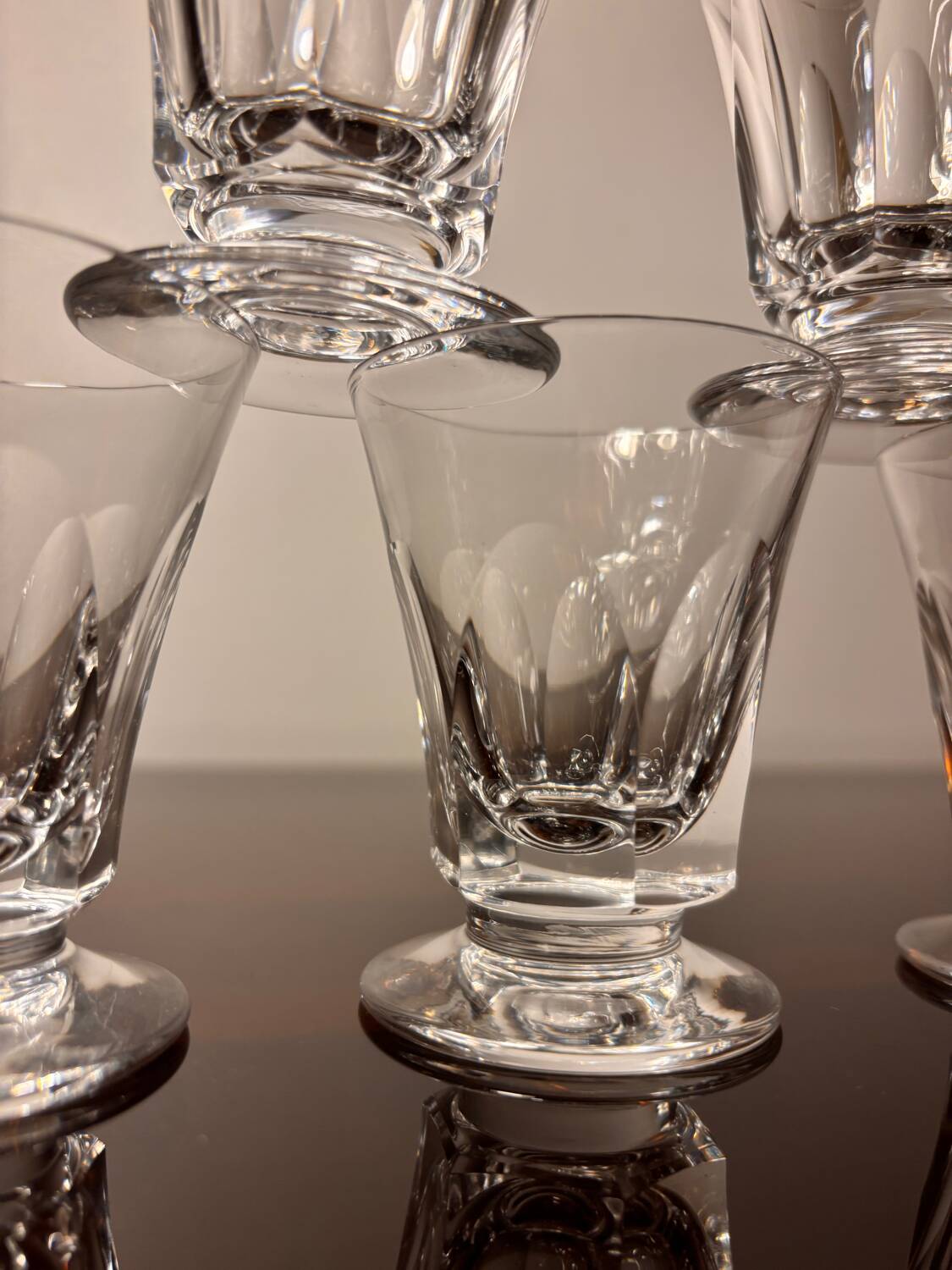 6 Sèvres crystal glasses