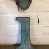 Blue sign letter "i"