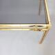 Brass Faux Bamboo Dining Table 1970s Hollywood Regency Glass Gold