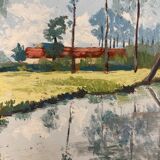 Huile sur panneau vintage