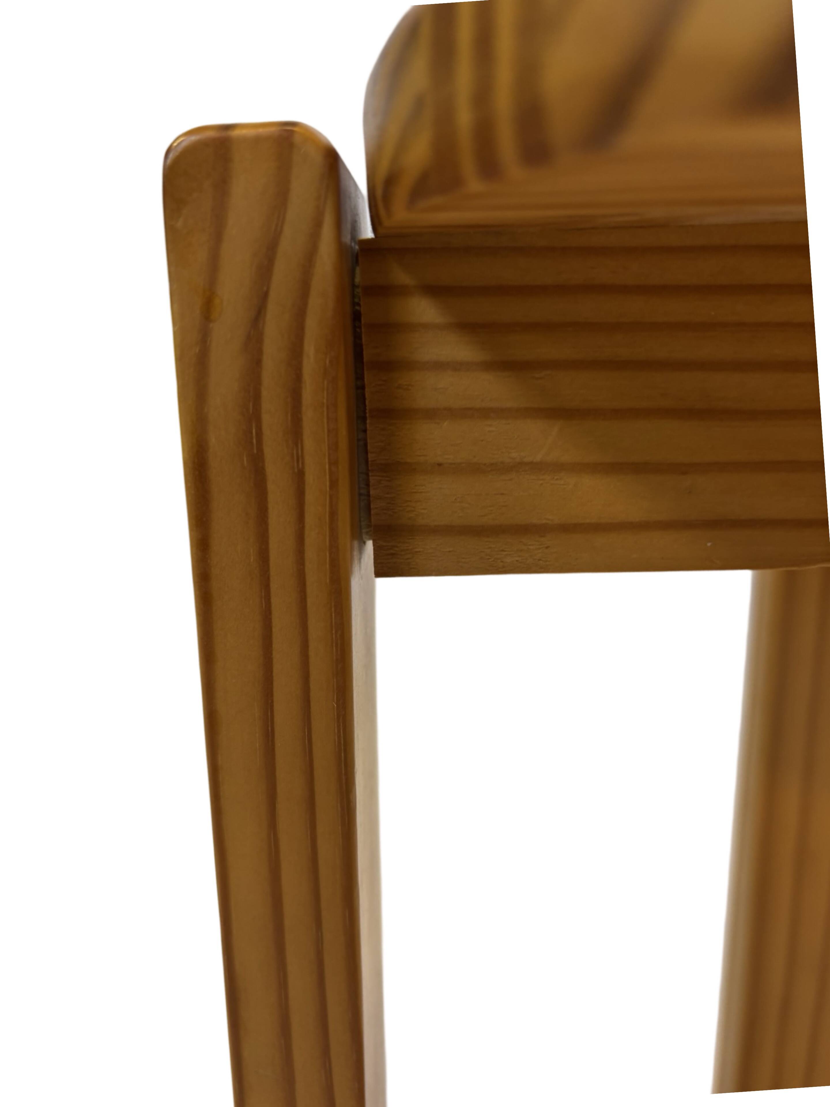 Mid century pinewood stool, minimalistic design 1960s