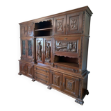 Exceptionnel living sculpté en bois massif – Style Renaissance espagno