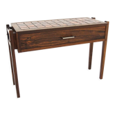 Scandinavian console in rosewood and ceramics, Sweden, 1960