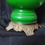 Lampe faience verte