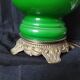 Lampe faience verte