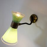 Diabolo glass wall lamp 1950