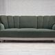 1960s, Danish 3-seater sofa, furniture wool, oak wood.