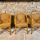 Lot de 3 fauteuils rotin osier