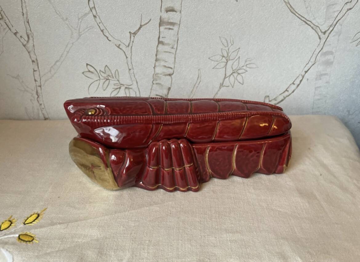 Terrine homard rouge et doré Michel Caugant