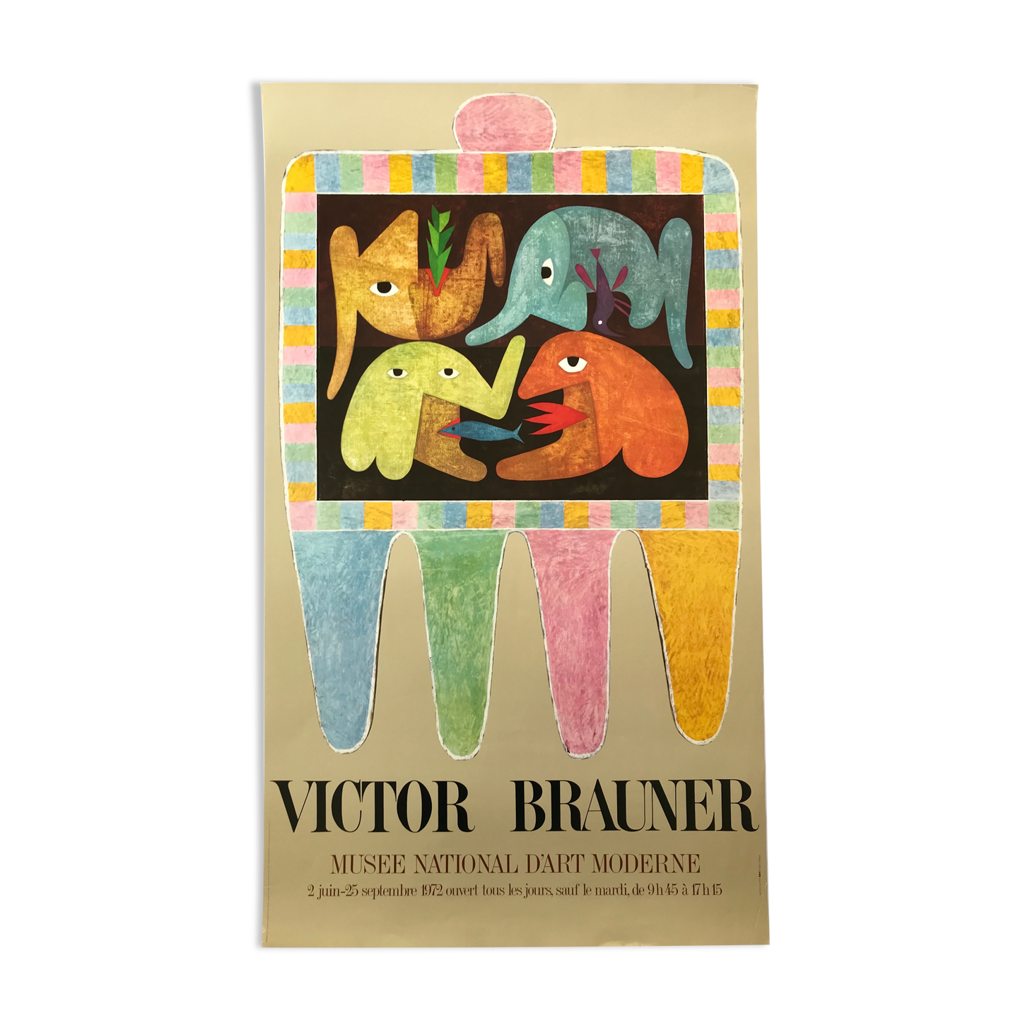 Exhibition poster by victor brauner musée national d'art moderne, 1972