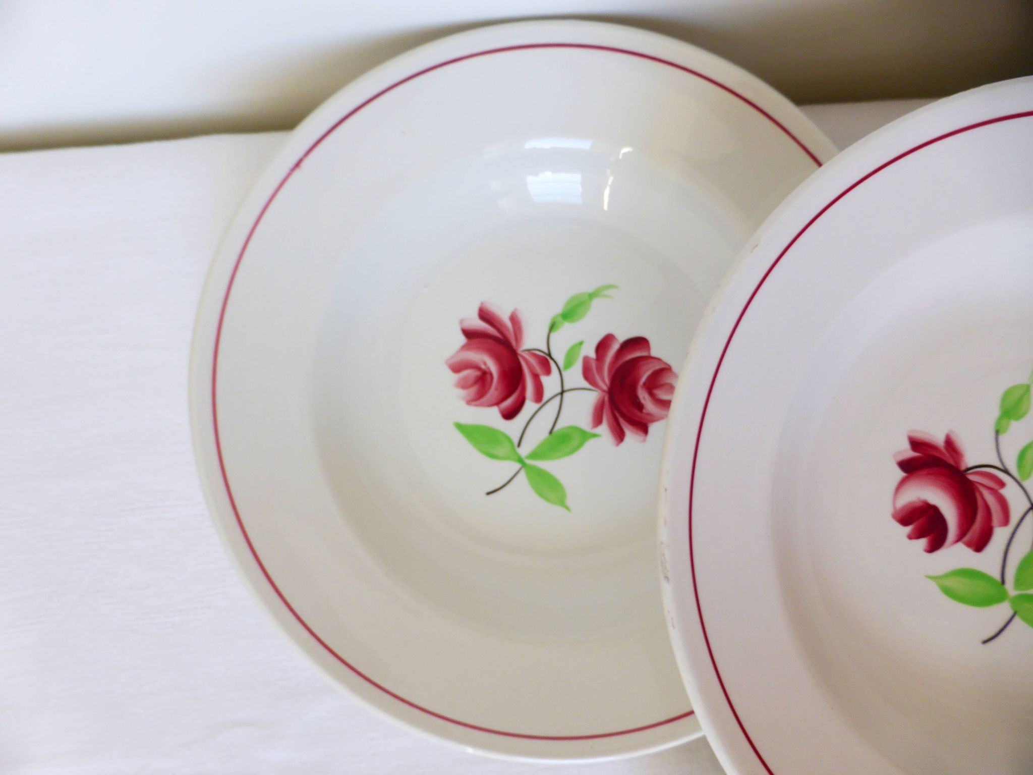4 assiettes creuses K&G Luneville modèle Rose-Mai 2106209