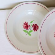4 assiettes creuses K&G Luneville modèle Rose-Mai 2106209
