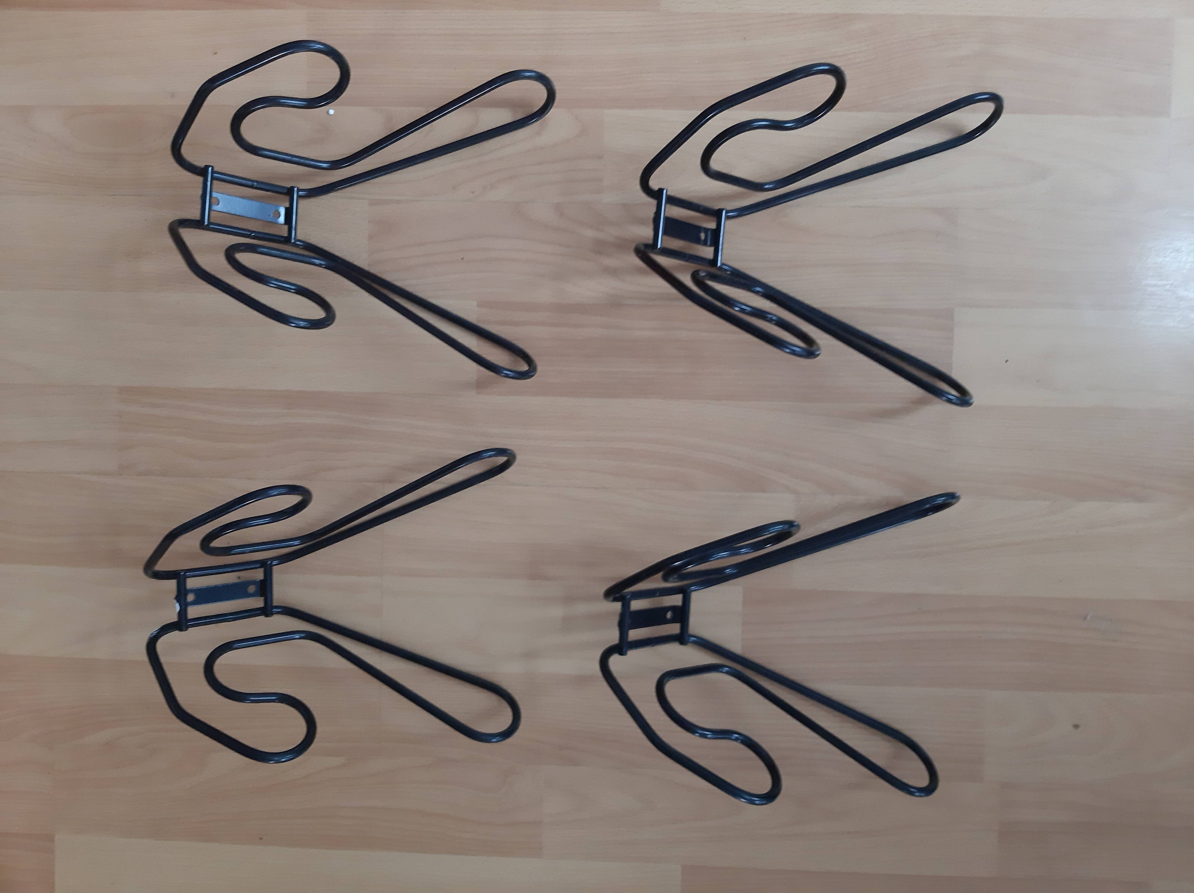 Steel wall doorbell 4 patères