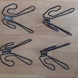 Steel wall doorbell 4 patères