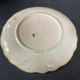 Assiette barbotine à decor de chardon
