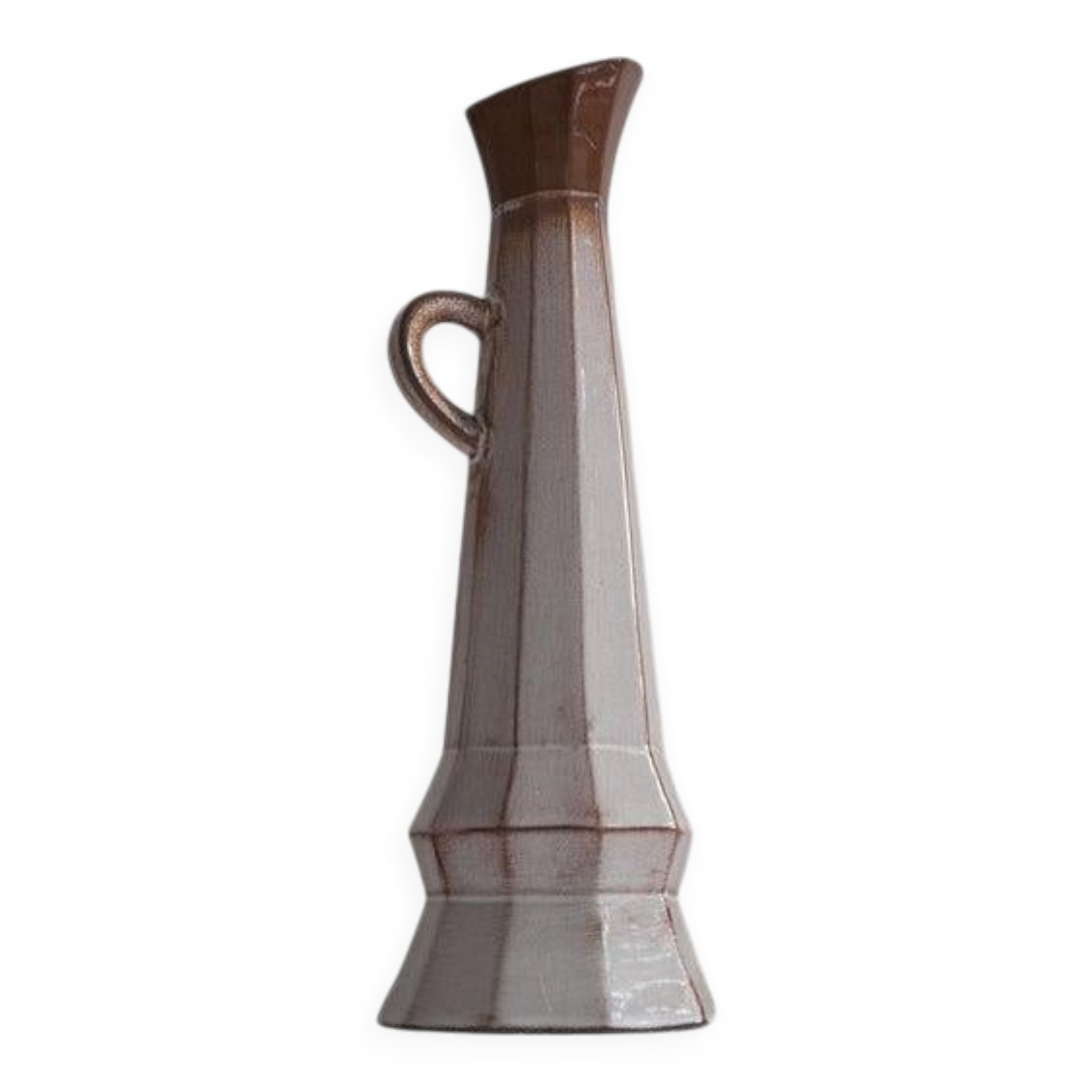 Cubist ceramic pitcher vase from the 1950s.