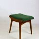 Green boucle Art Deco stool seat - 2 pieces available