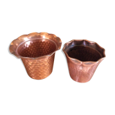 Set of 2 cache copper pots