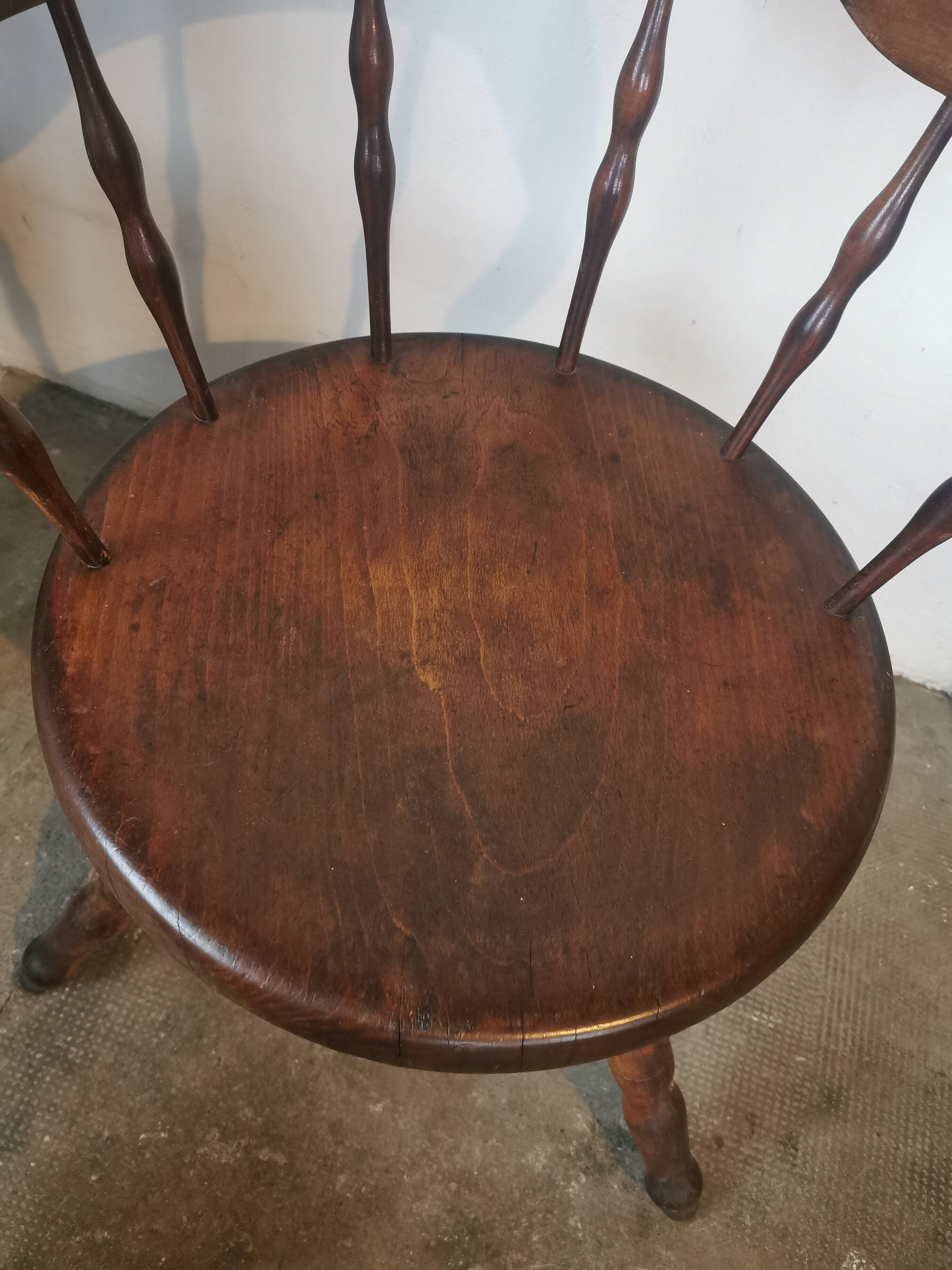 Fauteuil de bureau pivotant dit de capitaine vers 1900