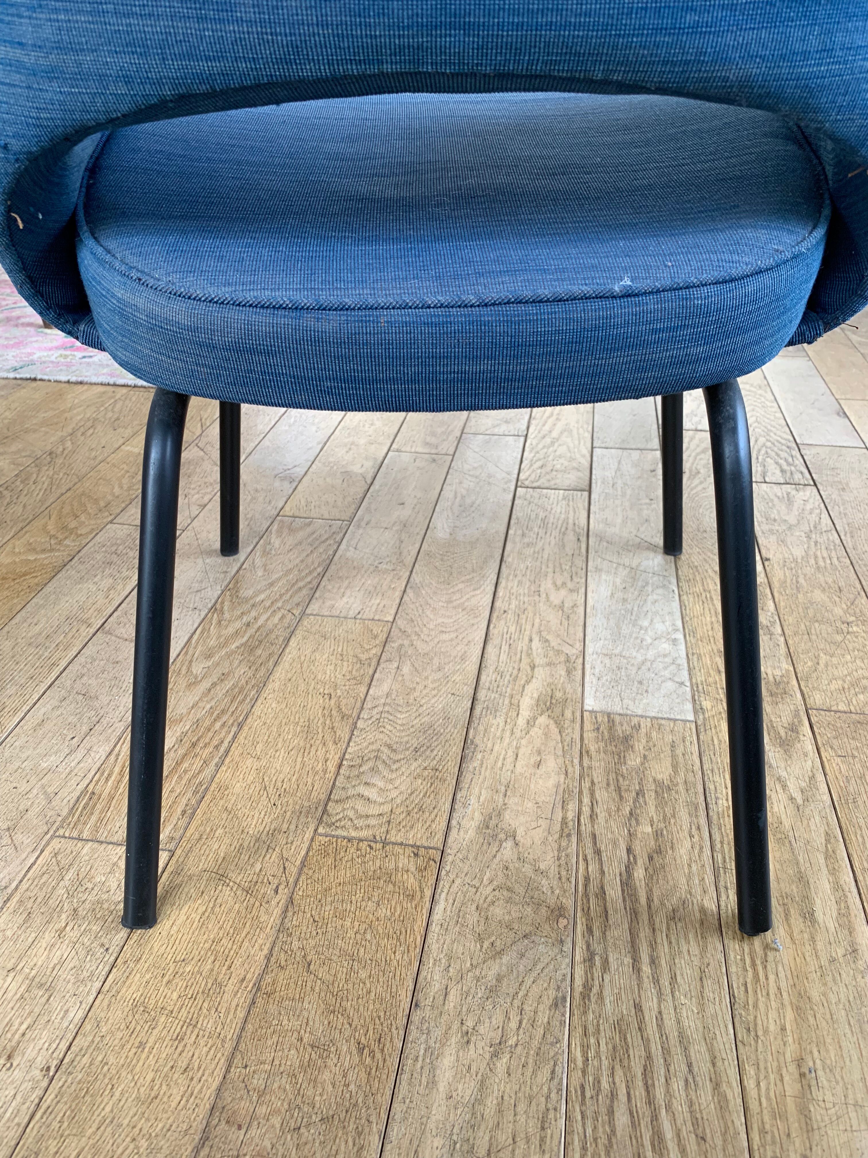 Blue armchair in the 1970s