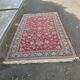Burgundy genuine wool Persian-style rug from Belgium 200x300cm
