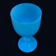 Calyx cut in blue opaline glass Portieux