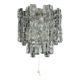 60s 70s wall lamp J.T. Kalmar Austria Ice Glass Wall Sconce Space Age