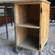 School desk mobilor green metal and vintage wood