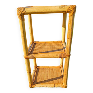 Étagère en rotin années