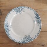 Round serving dish in iron earth