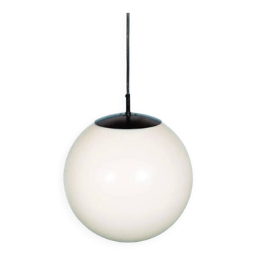 Large XL space ball lamp, minimalist globe pendant Raak 1970s.