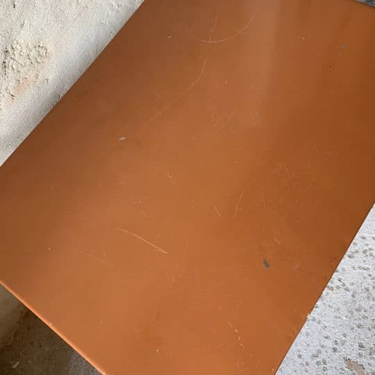 Folding metal table