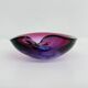 Set of 3 Murano Sommerso pink glass bowls, 1970s