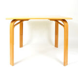 Table carrée en bois années 80