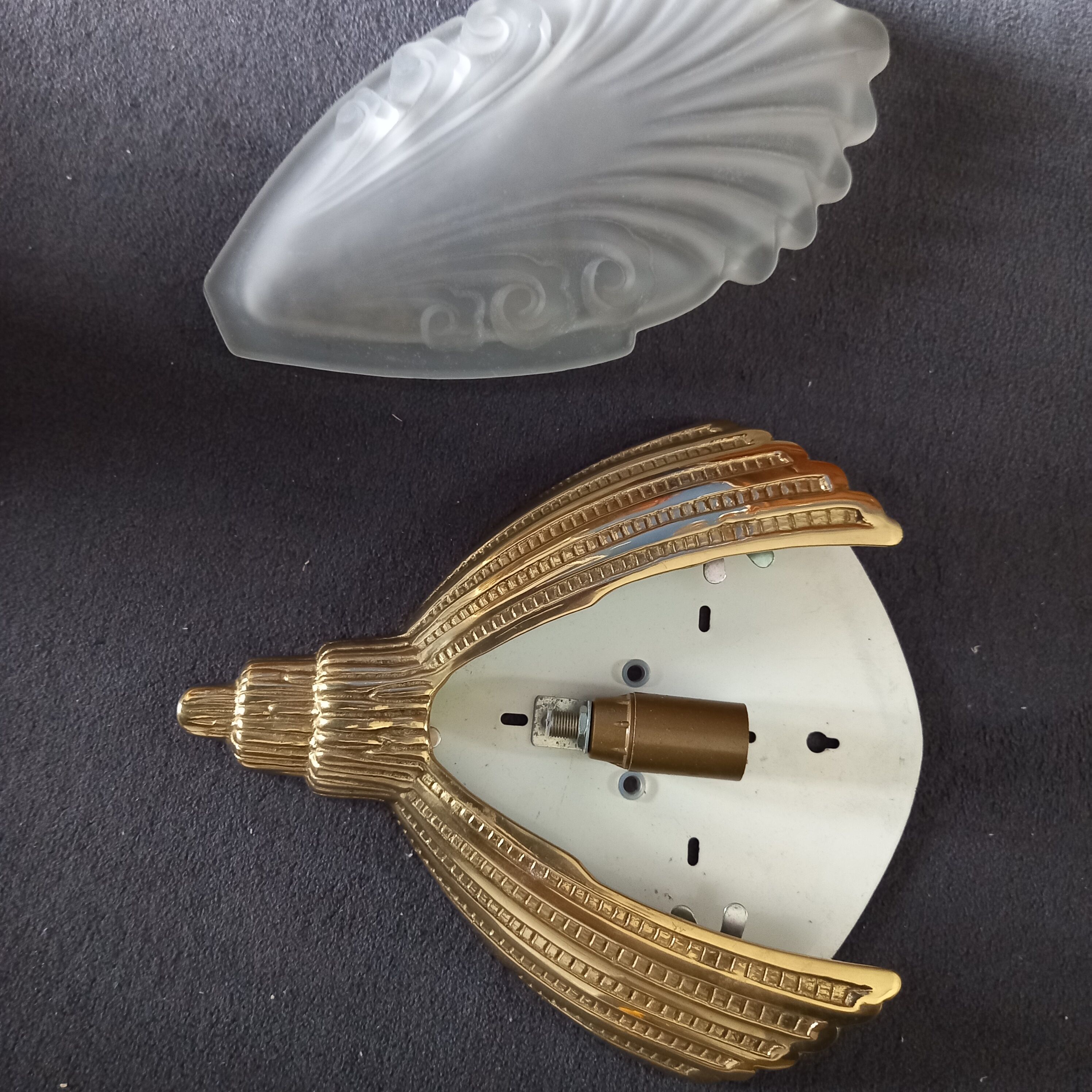 Art Deco wall lamp glass paste