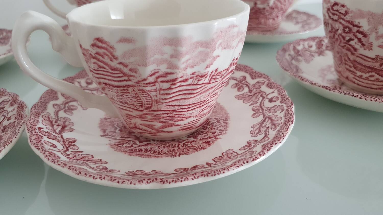 Myotts Country Life Set of 6 Cups and Saucers - England