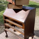 Bureau de pente Scriban en acajou époque fin XIXe Made in England