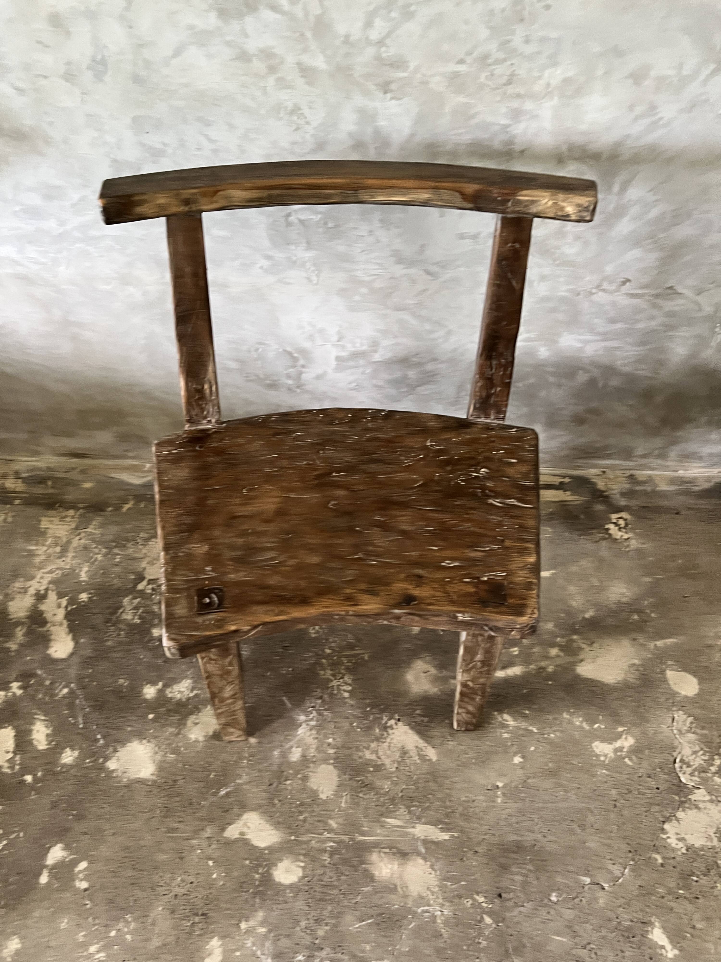Large old teak chair or armchair H84 L60